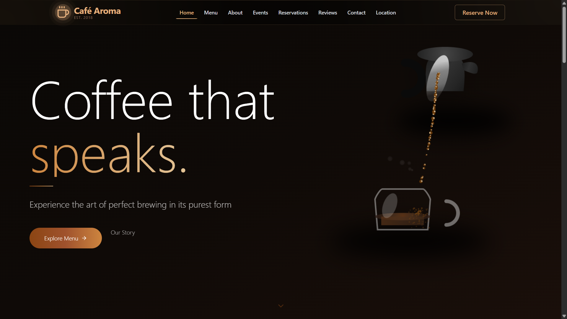 Cafe Aroma — Modern Coffee Shop